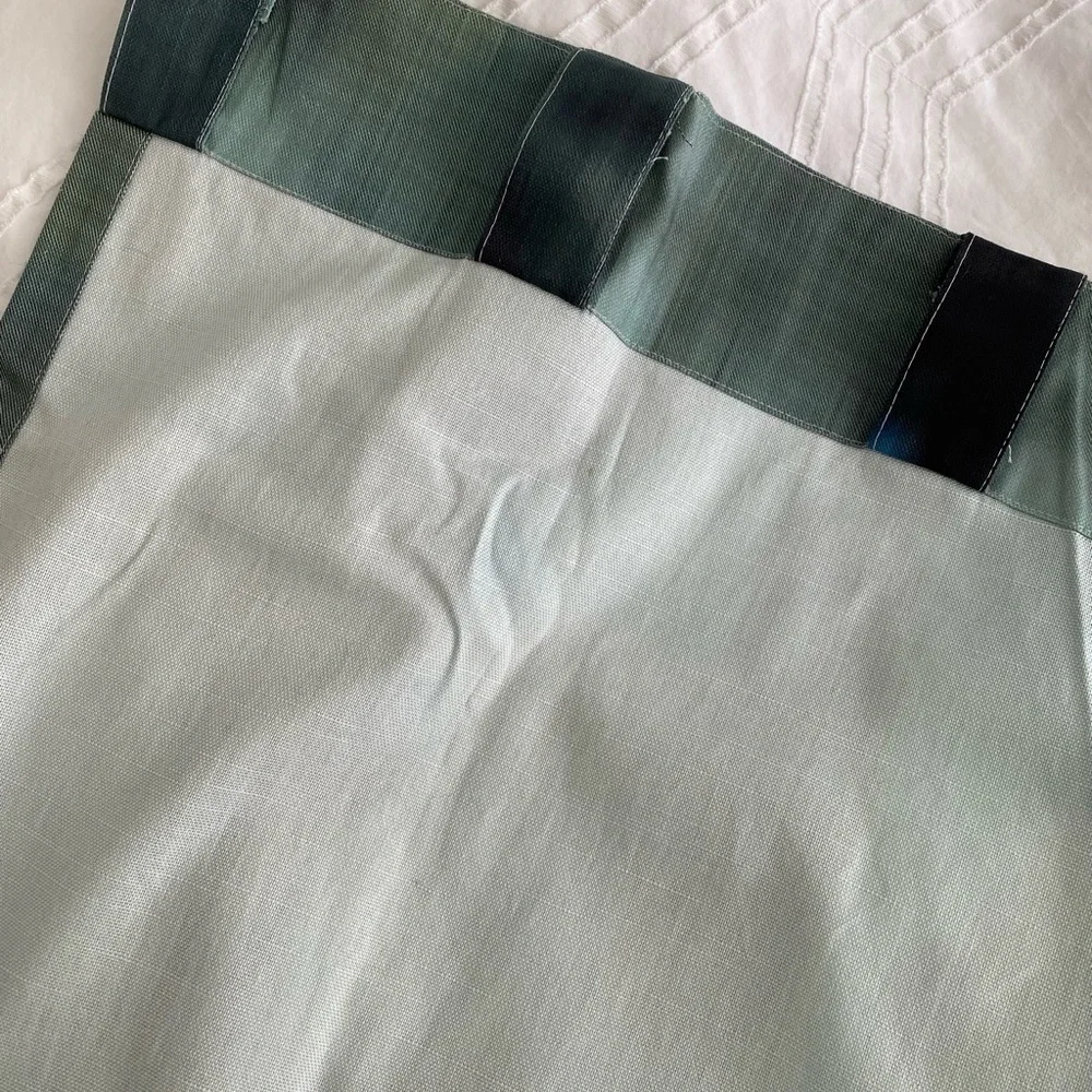 West Elm Blue and Gray Curtains (two panels) - 48x84